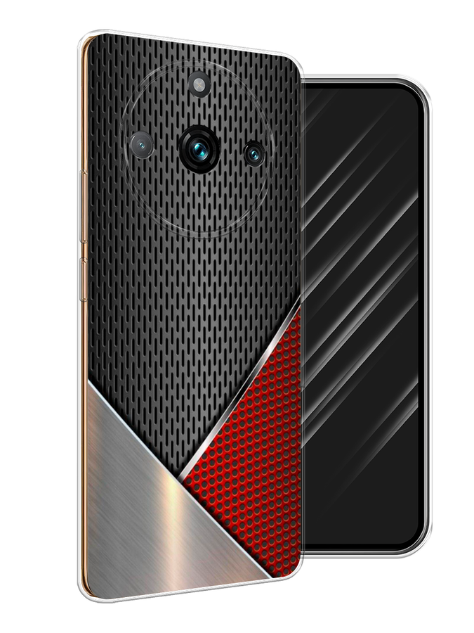 

Чехол Awog на Realme 11 "Стальной металл", Черный;красный;серебристый, 2514150-3