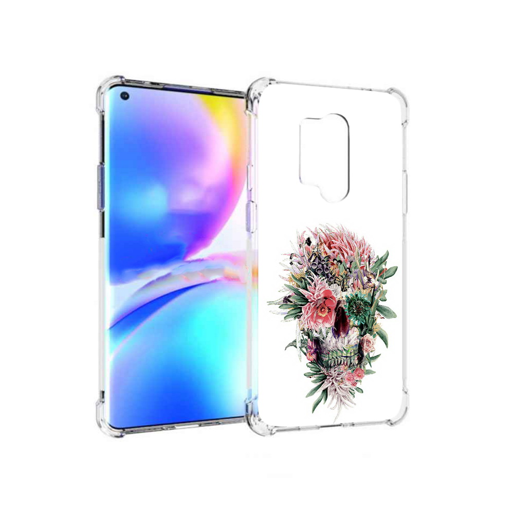 

Чехол MyPads Tocco для OnePlus 8 Pro череп из цветов (PT148281.139.677), Прозрачный, Tocco