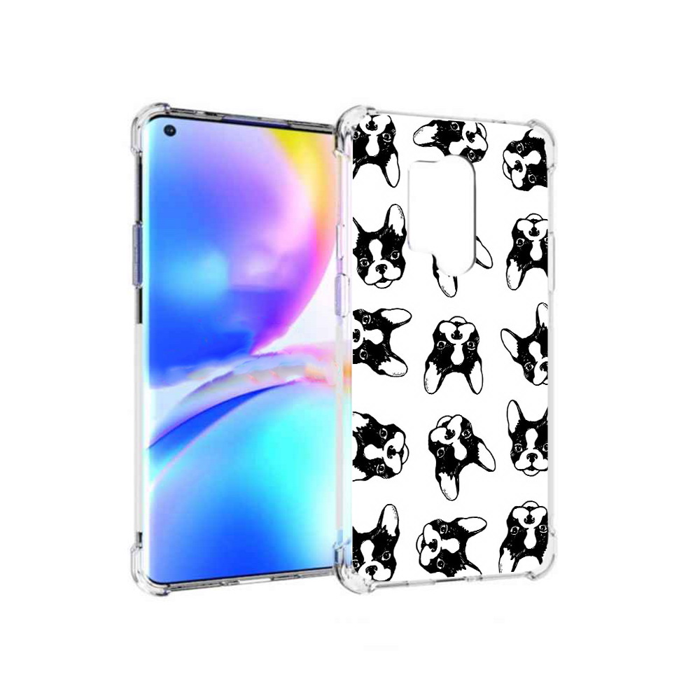 

Чехол MyPads Tocco для OnePlus 8 Pro черно белые собачки (PT148281.139.683), Прозрачный, Tocco