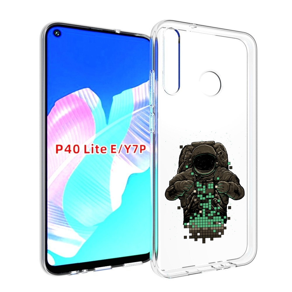 

Чехол бампер MyPads космонавт с пикселями для Huawei P40 Lite E., Прозрачный, Tocco