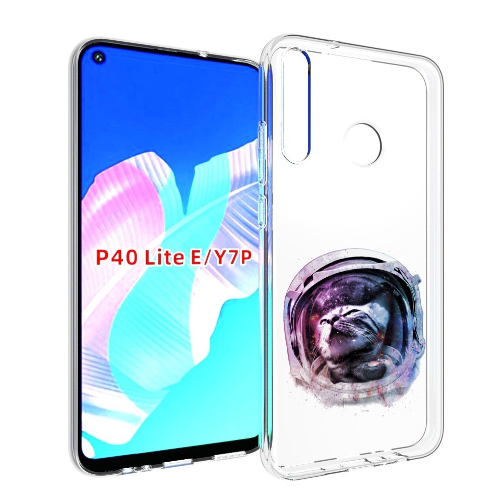 

Чехол бампер MyPads кот в шлеме для Huawei P40 Lite E., Прозрачный, Tocco