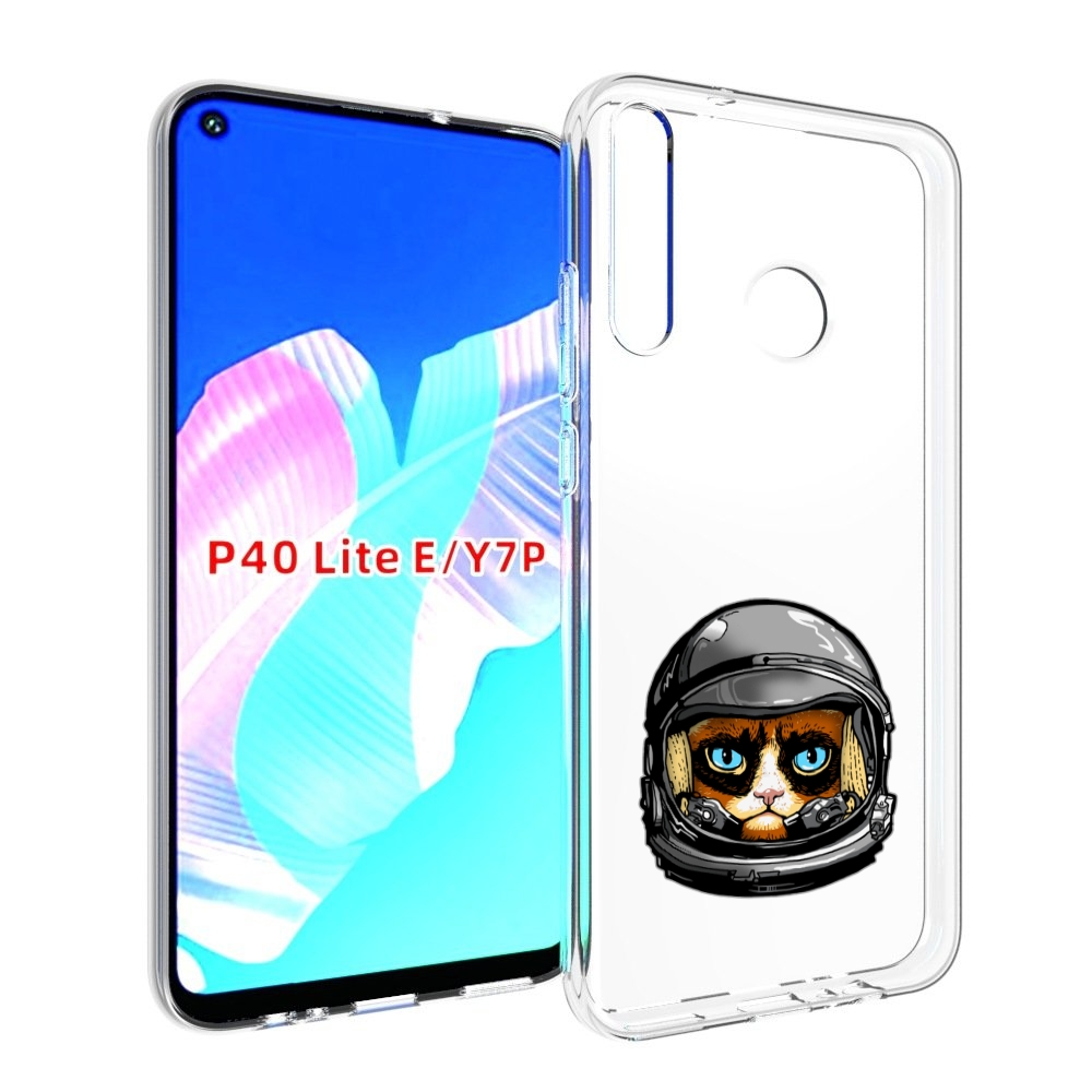 

Чехол бампер MyPads кот космонавт для Huawei P40 Lite E., Прозрачный, Tocco