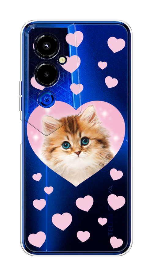 

Чехол на Tecno Pova 4 Pro "Котенок в сердце", Розовый;оранжевый;белый;прозрачный, 302650-1