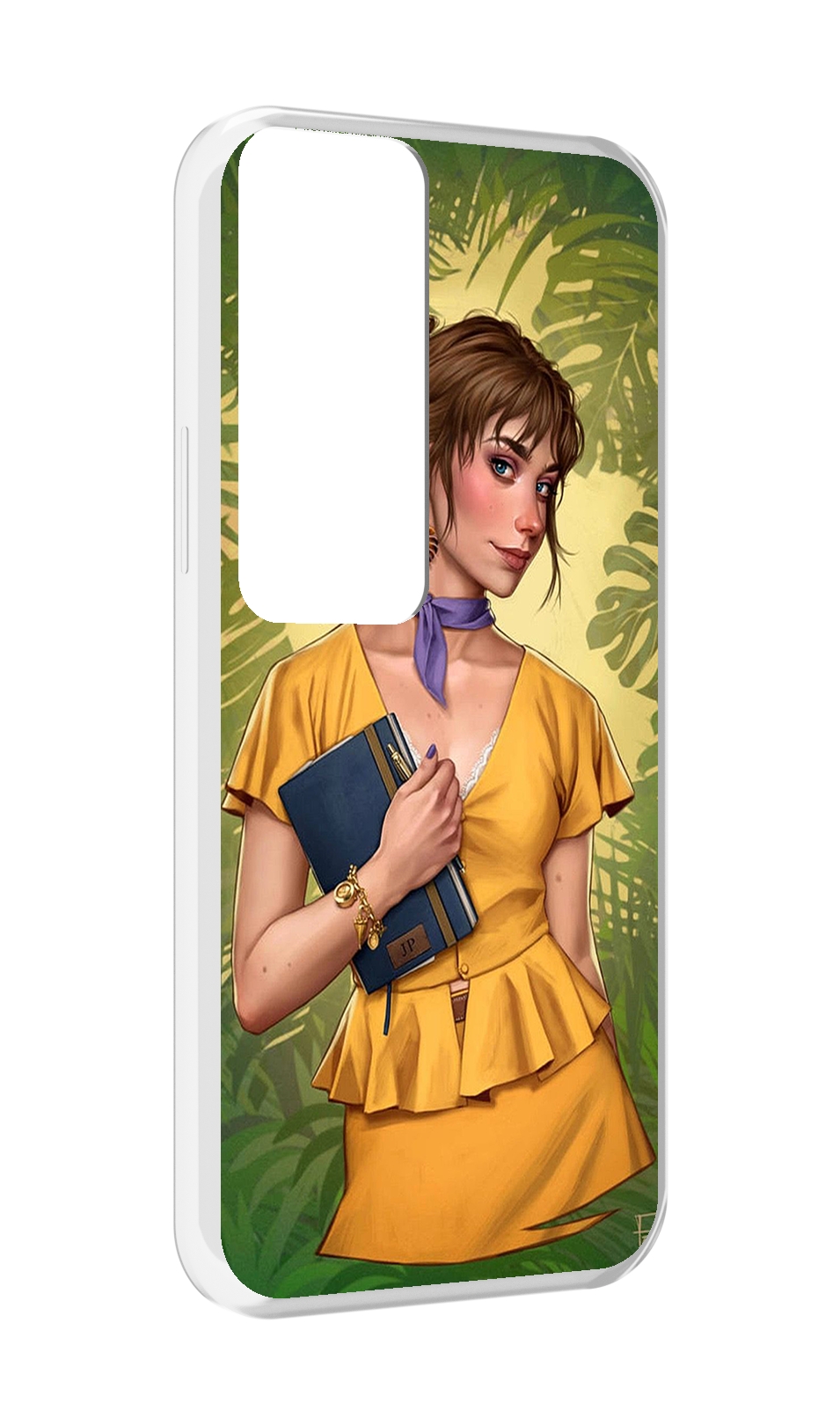 

Чехол MyPads девушка-в-зелени женский для Tecno Pova Neo 2, Прозрачный, Tocco