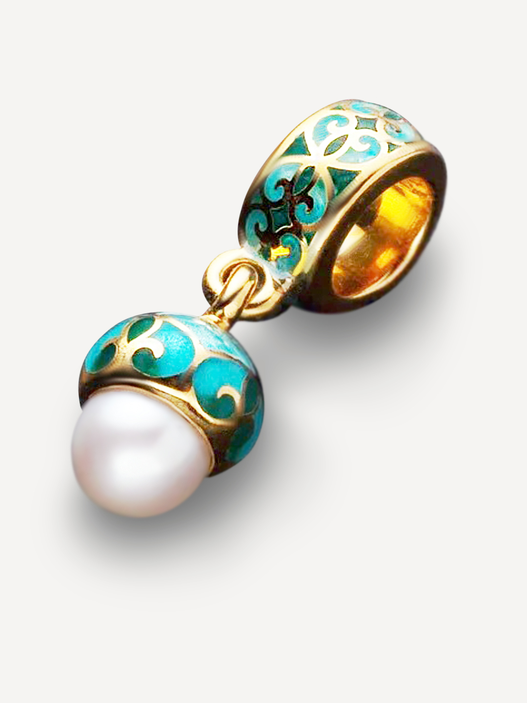 

Шарм из золота/серебра с жемчугом Ангельская925 5206_tur, 5206_tur