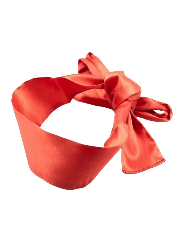 Сатиновая маска-полоска KISSEXPO алая