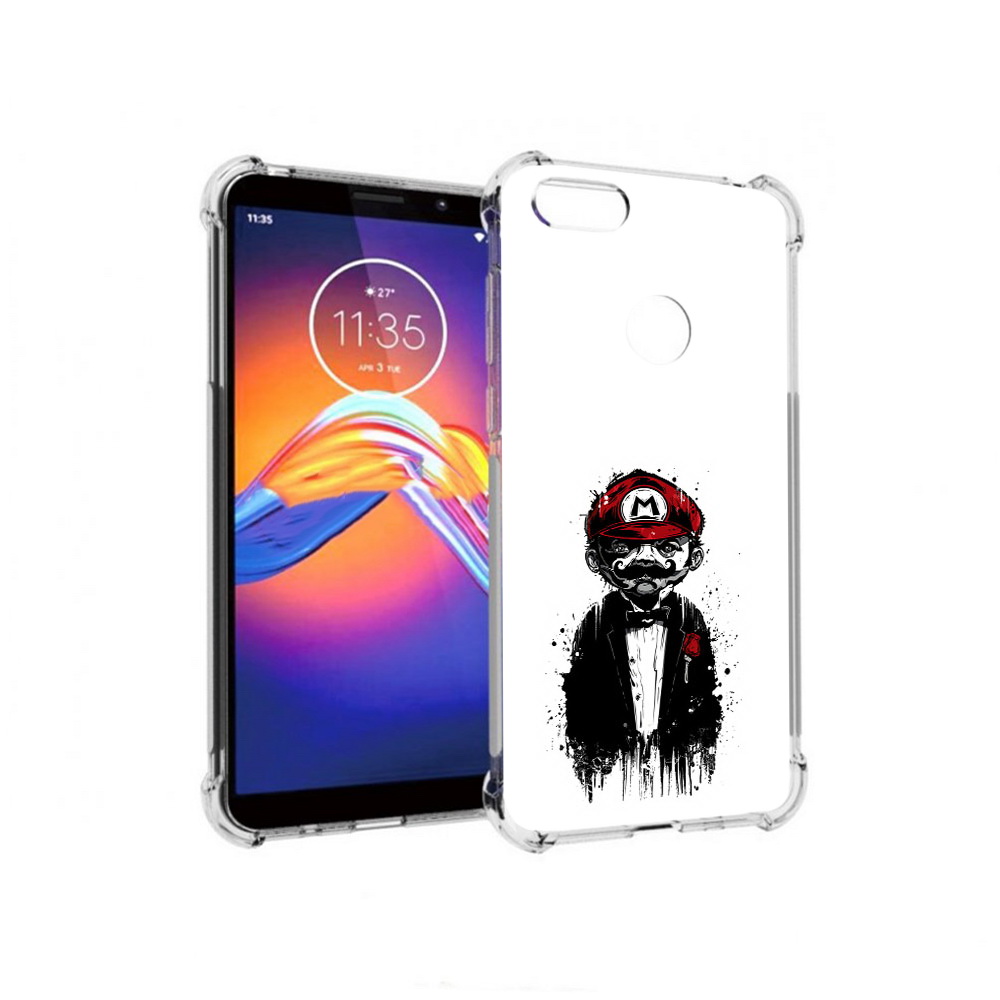

Чехол MyPads Tocco для Motorola Moto E6 марио (PT227058.343.458), Прозрачный, Tocco