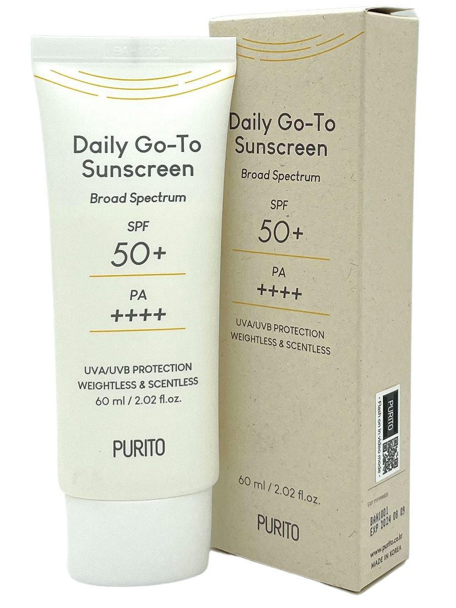 Солнцезащитный крем Purito Daily Go To Sunscreen SPF 50+ PA++++ 60 мл крем для рук neutrogena норвежская формула концентрированный без запаха 75 мл