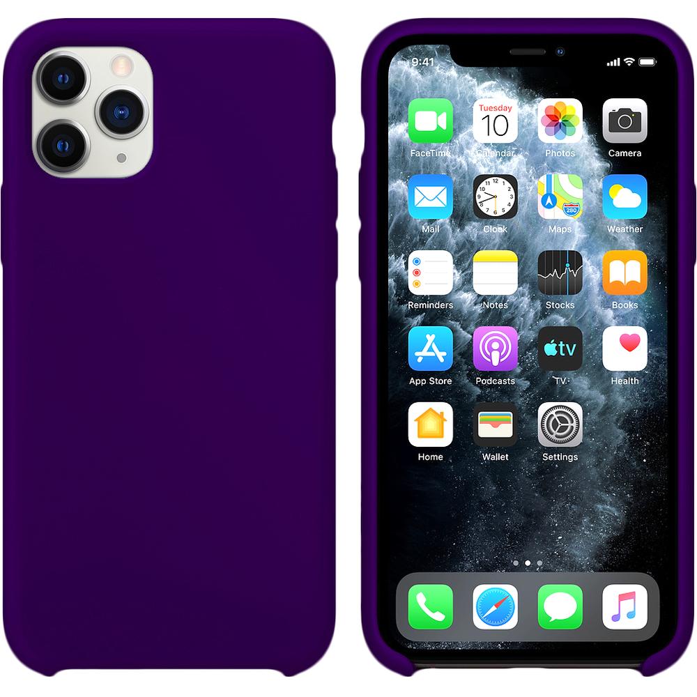 фото Чехол для apple iphone 11 pro brosco softrubber фиолетовый