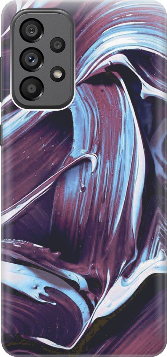 

Силиконовый чехол на Samsung Galaxy A73 5G с принтом "Фиолетовые мазки", Голубой;фиолетовый, 10559