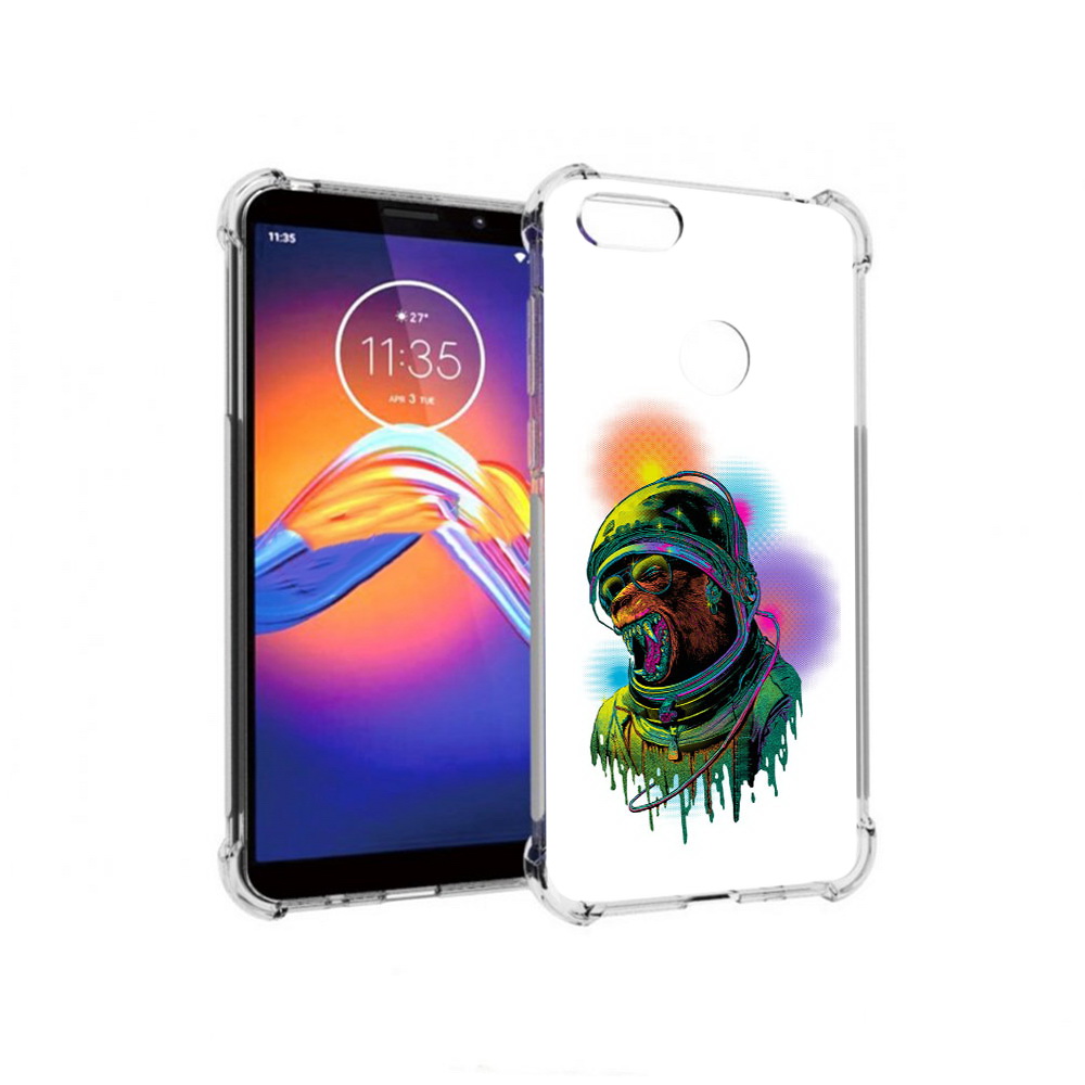

Чехол MyPads Tocco для Motorola Moto E6 медведь космонавт (PT227058.343.466), Прозрачный, Tocco