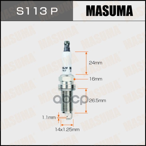 

Свеча зажигания MASUMA PLATINUM (LZFR6AP11GS)