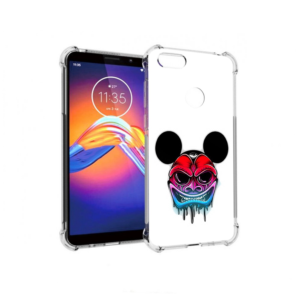 

Чехол MyPads Tocco для Motorola Moto E6 микки в маске (PT227058.343.473), Прозрачный, Tocco