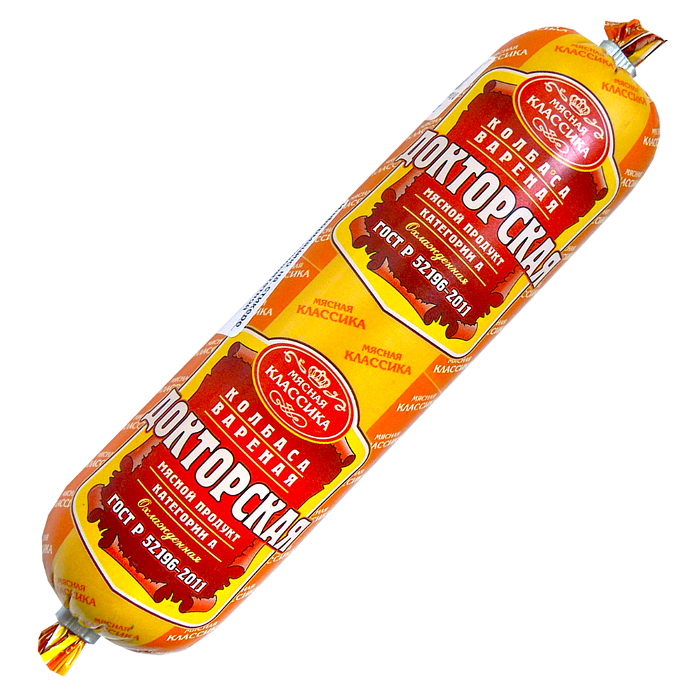 

Колбаса Мясная классика Докторская вареная +-1,25 кг