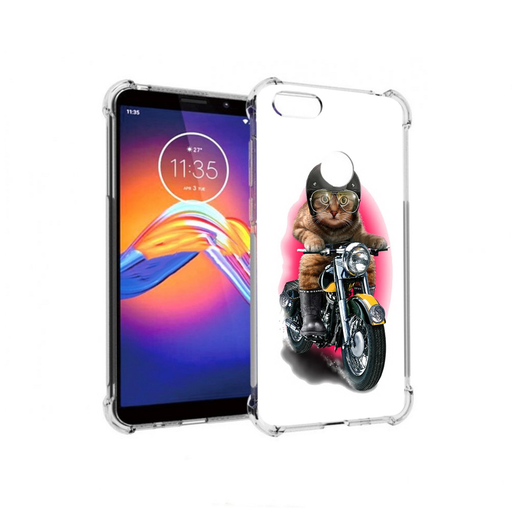 

Чехол MyPads Tocco для Motorola Moto E6 мото-кот (PT227058.343.485), Прозрачный, Tocco