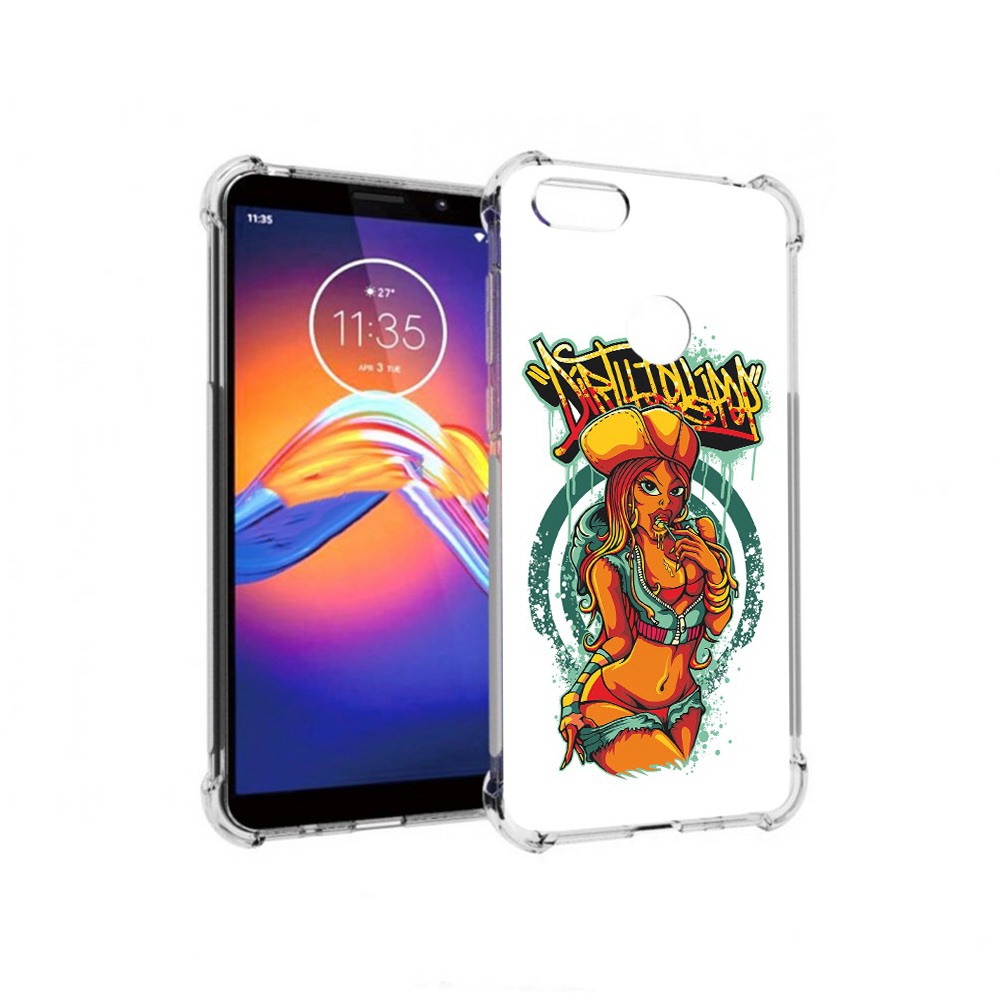 Чехол MyPads Tocco для Motorola Moto E6 нарисованная девушка комикс (PT227058.343.500)