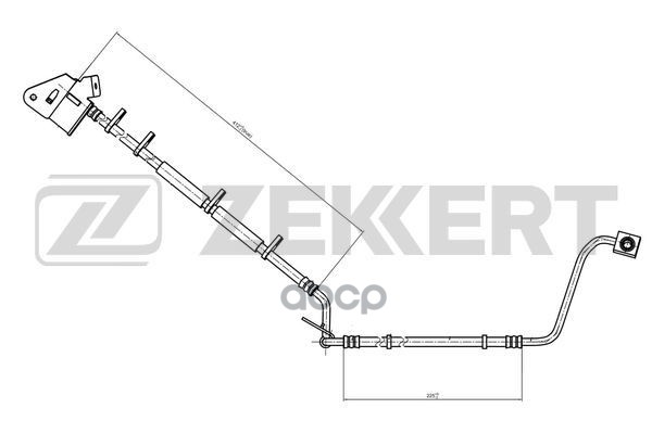 фото Шланг тормозной передний левый jeep grand cherokee ii 99- zekkert арт. bs9489