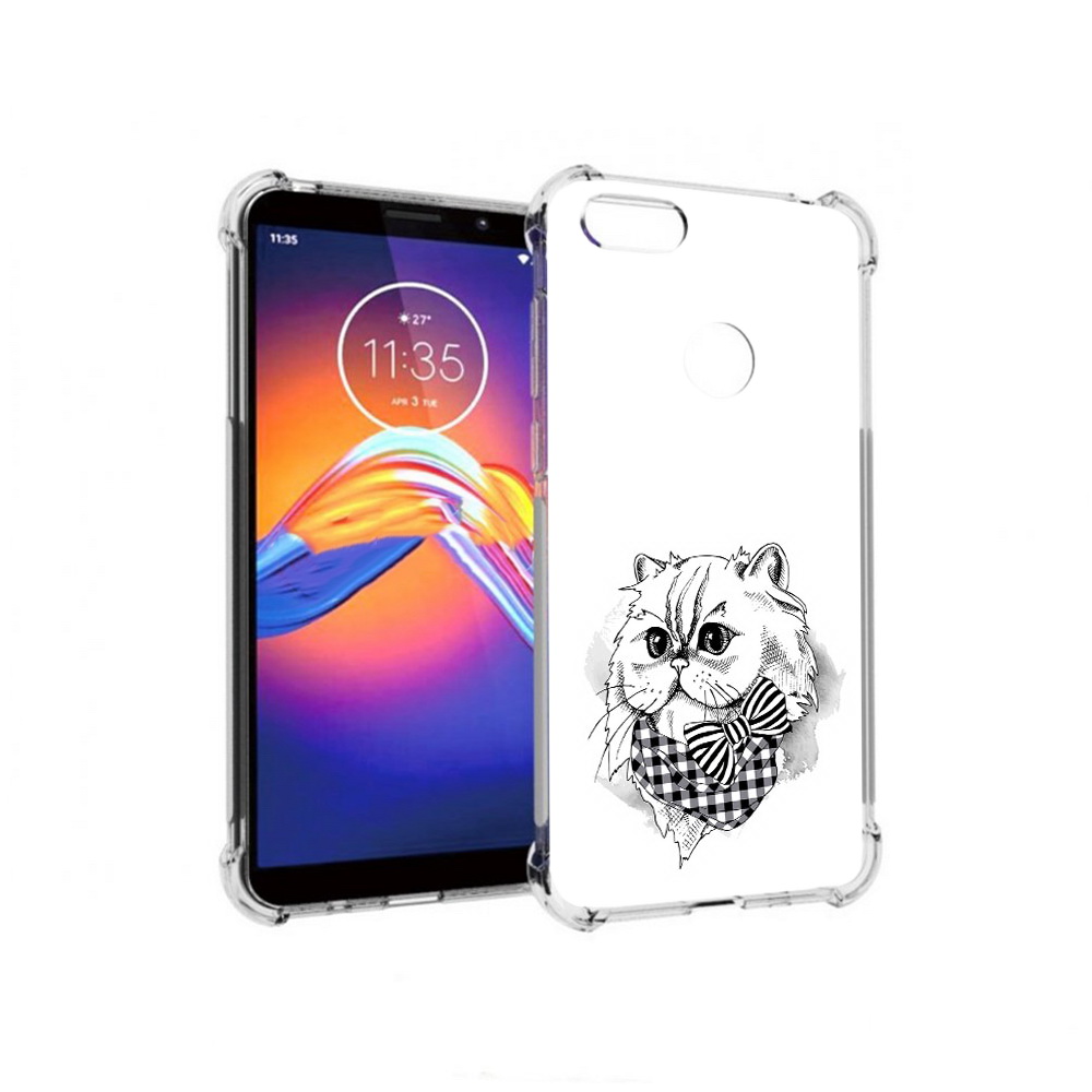 

Чехол MyPads Tocco для Motorola Moto E6 нарисованная красивая кошечка (PT227058.343.503), Прозрачный, Tocco