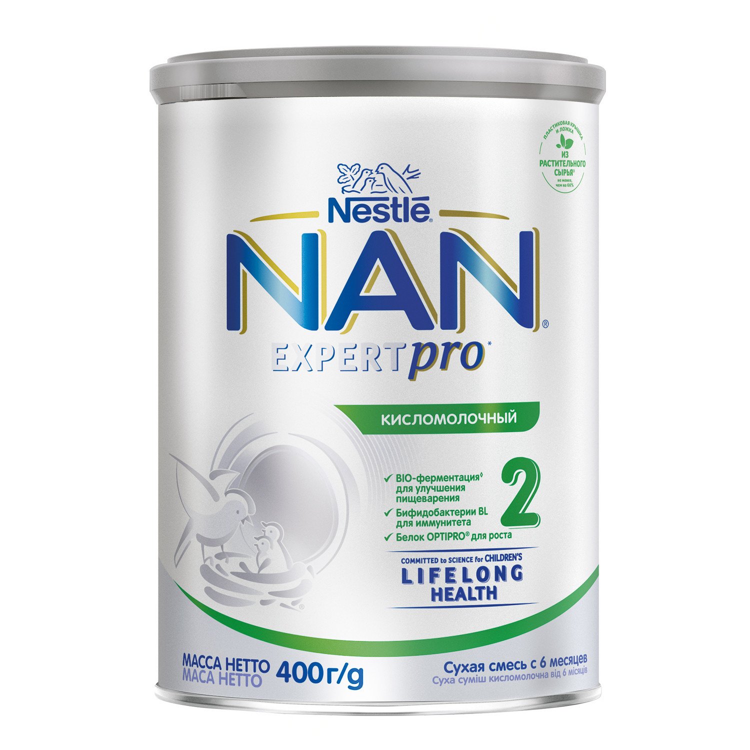 Молочная смесь NAN Кисломолочный 2 от 6 до 12 мес. 400 г 1602