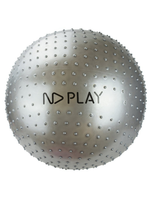 Фитбол массажный/гимнастический мяч ND Play, 75 см, цвет серый