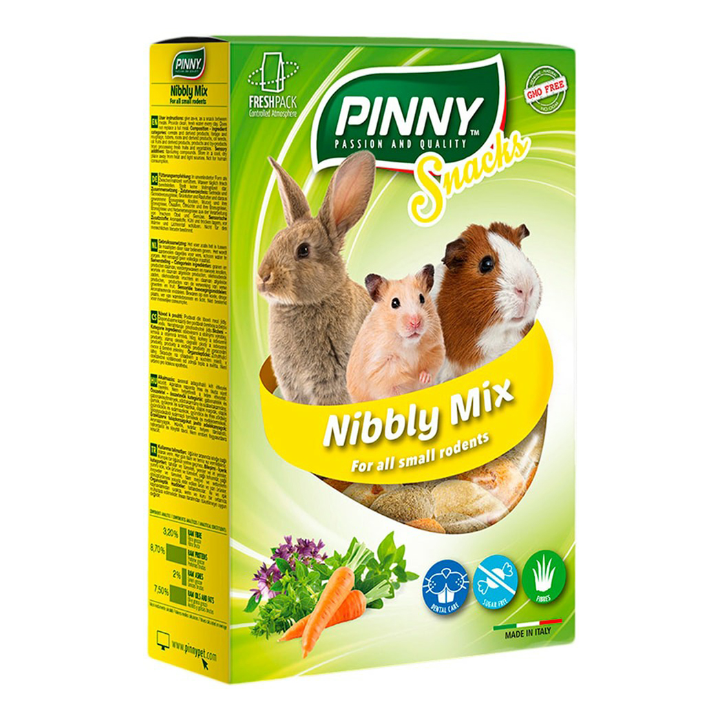 Лакомство для грызунов Pinny Витаминные снеки с морковью, петрушкой, люцерной 150 г