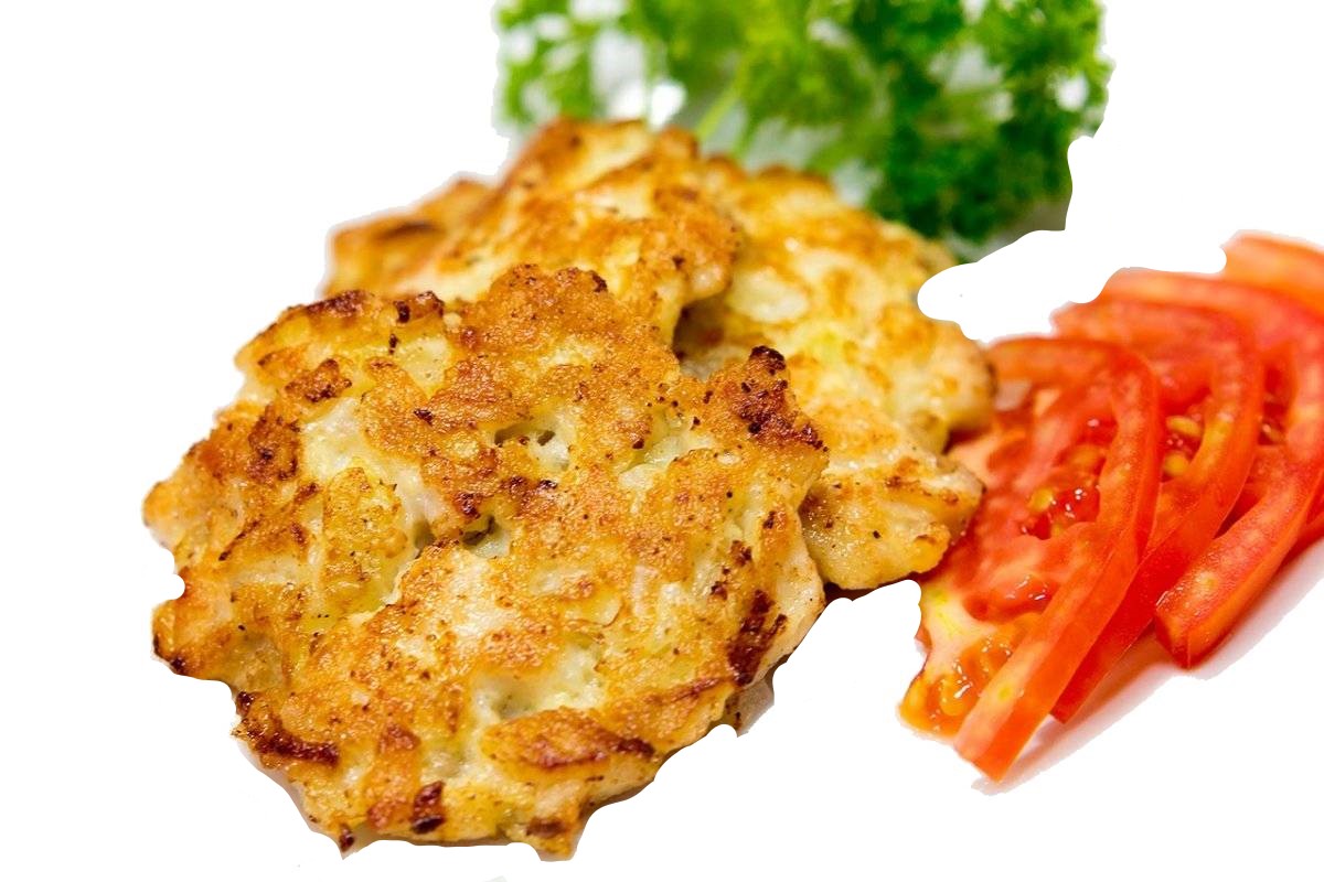 

Оладьи ажурные с курицей +-200 г