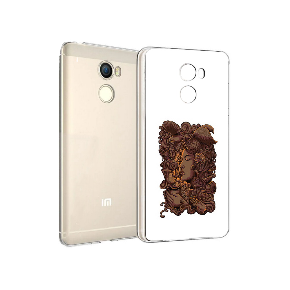 

Чехол MyPads Tocco для Xiaomi Redmi 4 девушка с длинными волосами абстракция, Прозрачный, Tocco