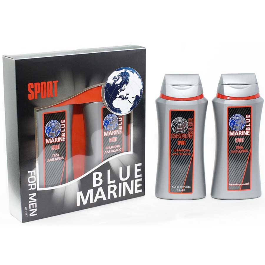 фото Набор festiva для мужчин blue marine sport шампунь 250 мл + гель для душа 250 мл