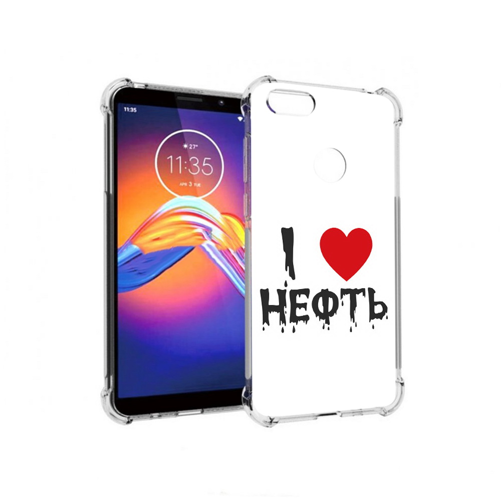 

Чехол MyPads Tocco для Motorola Moto E6 нефть (PT227058.343.522), Прозрачный, Tocco