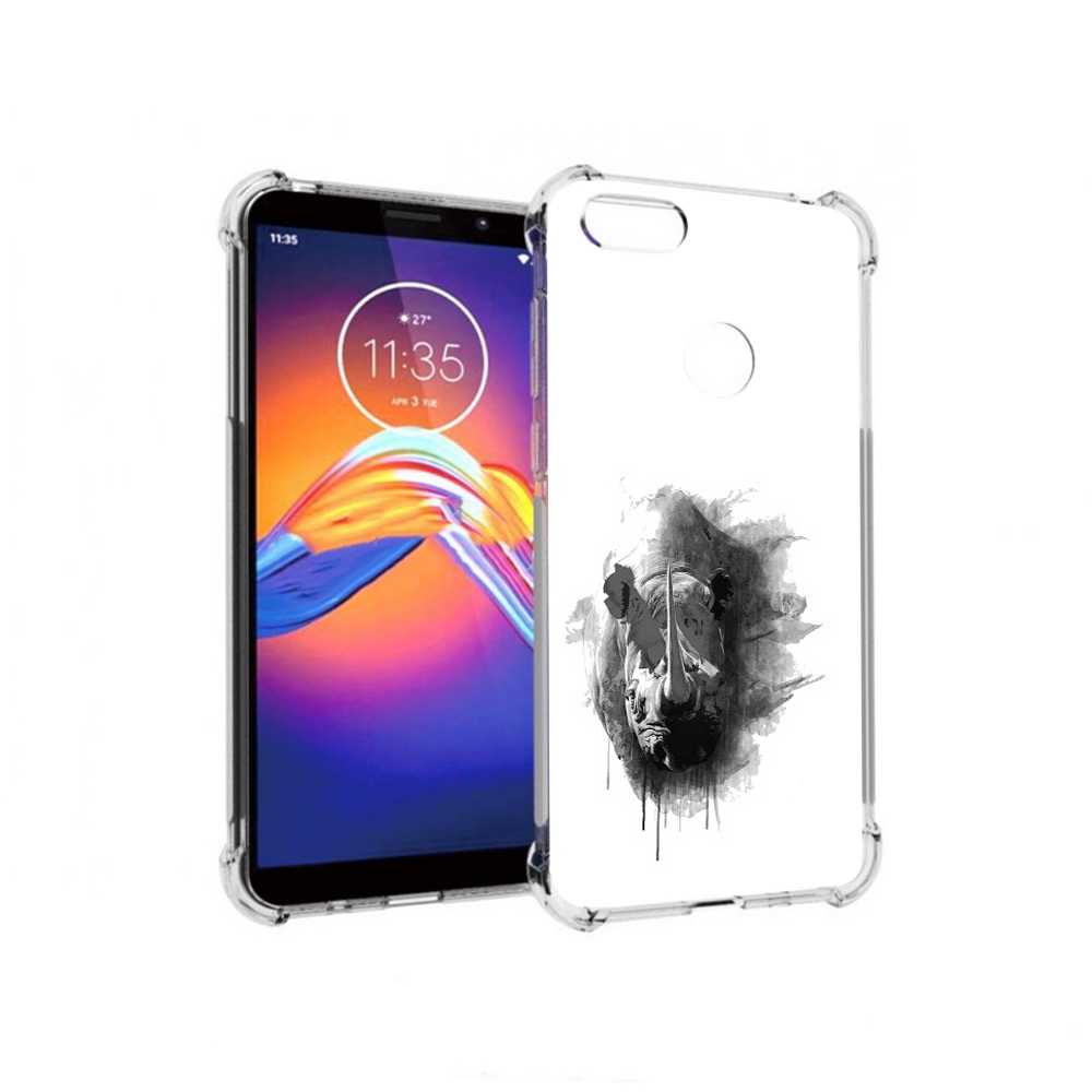 

Чехол MyPads Tocco для Motorola Moto E6 носорог (PT227058.343.523), Прозрачный, Tocco