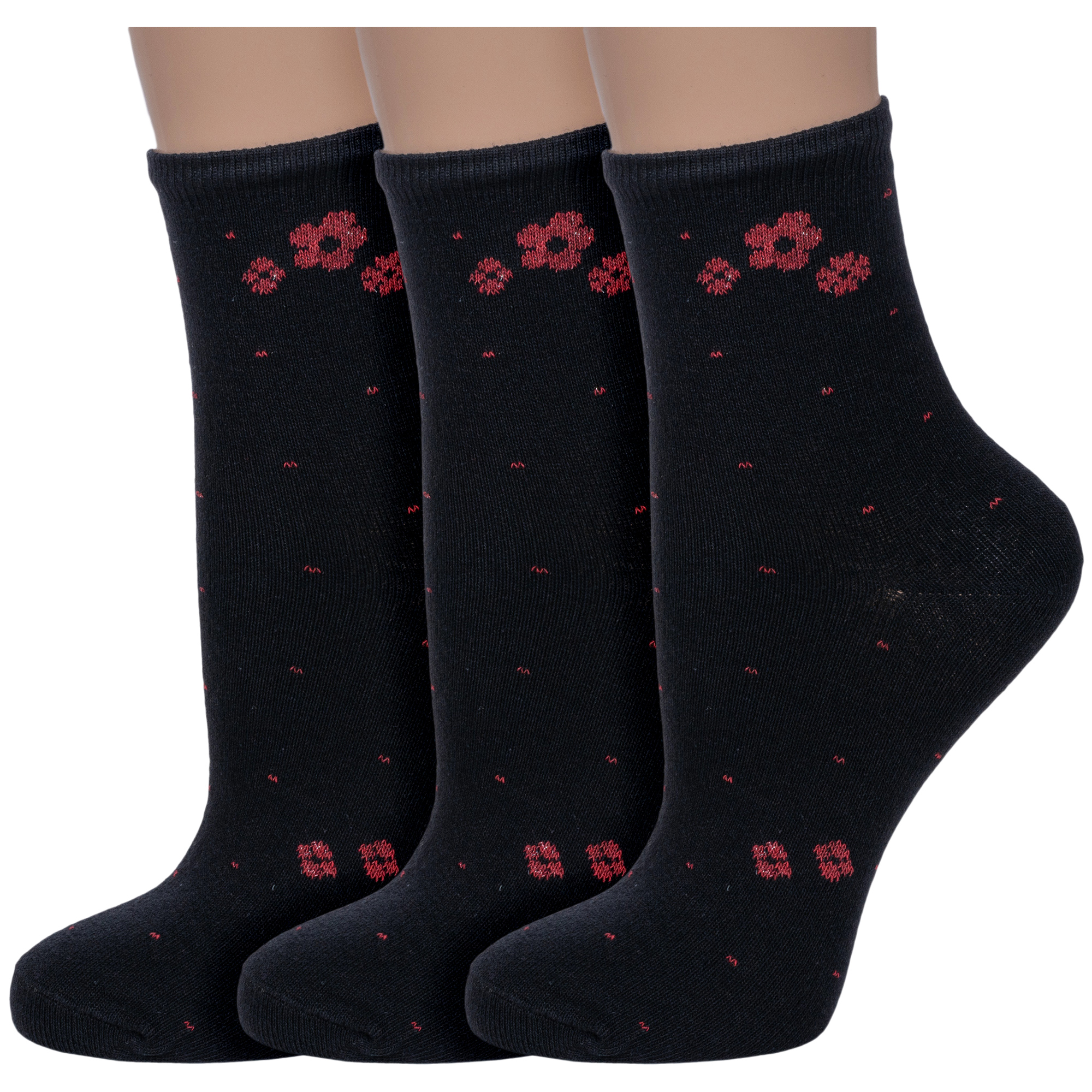 Комплект носков женских Альтаир 3-С47 черных 23, 3 пары