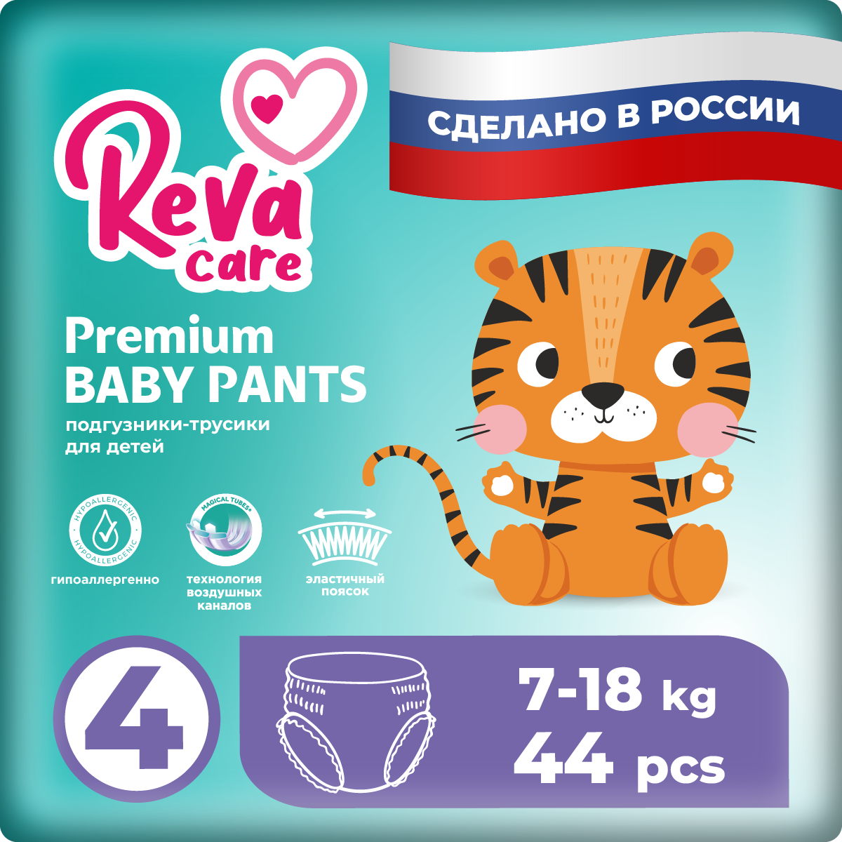 Подгузники-трусики Reva Care Premium L 7-18кг 44шт RK20348