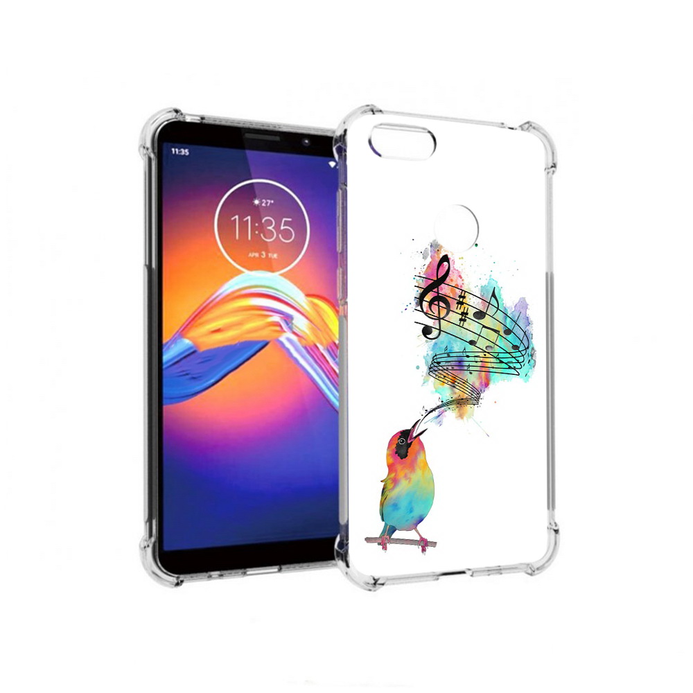 

Чехол MyPads Tocco для Motorola Moto E6 певчая птичка (PT227058.343.536), Прозрачный, Tocco