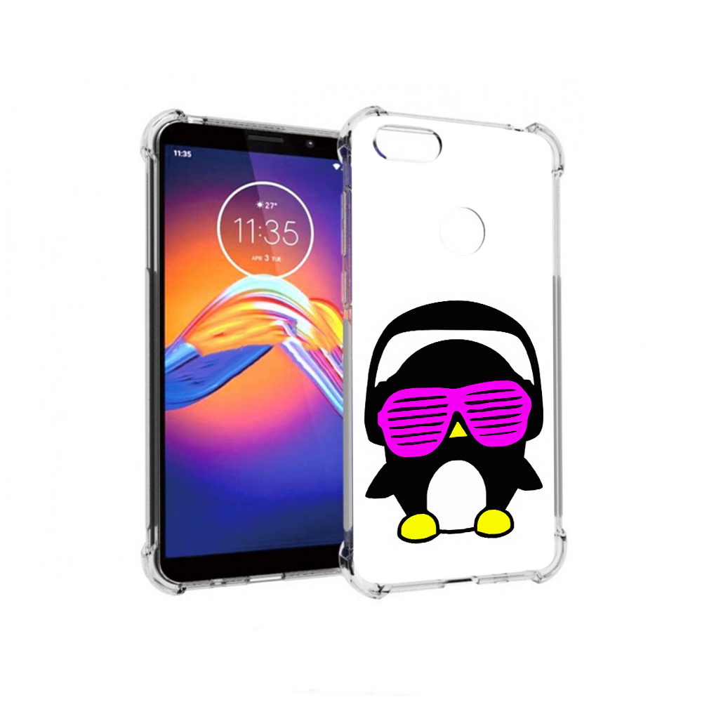 

Чехол MyPads Tocco для Motorola Moto E6 пингвин (PT227058.343.541), Прозрачный, Tocco