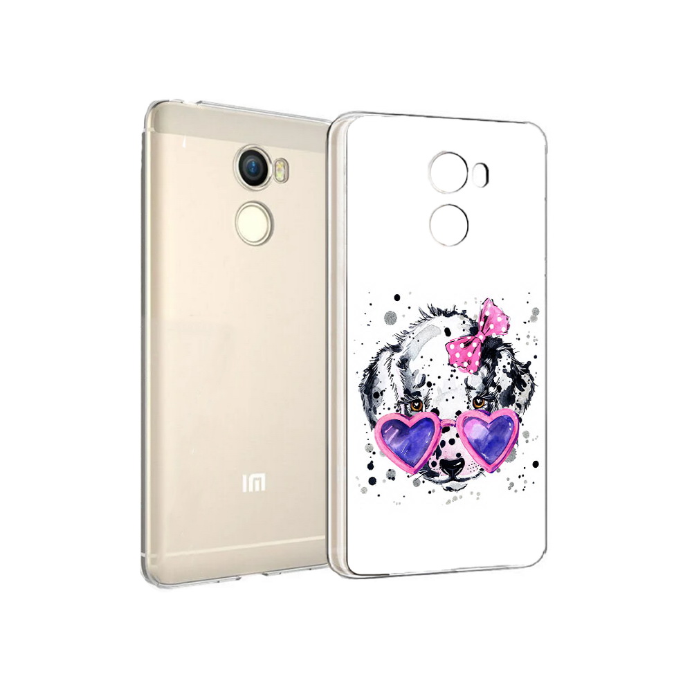 

Чехол MyPads Tocco для Xiaomi Redmi 4 долматинец в очках (PT47306.287.337), Прозрачный, Tocco