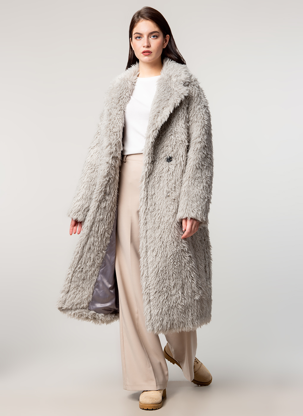 

Шуба женская Каляев 65212 серая 42 RU, 65212