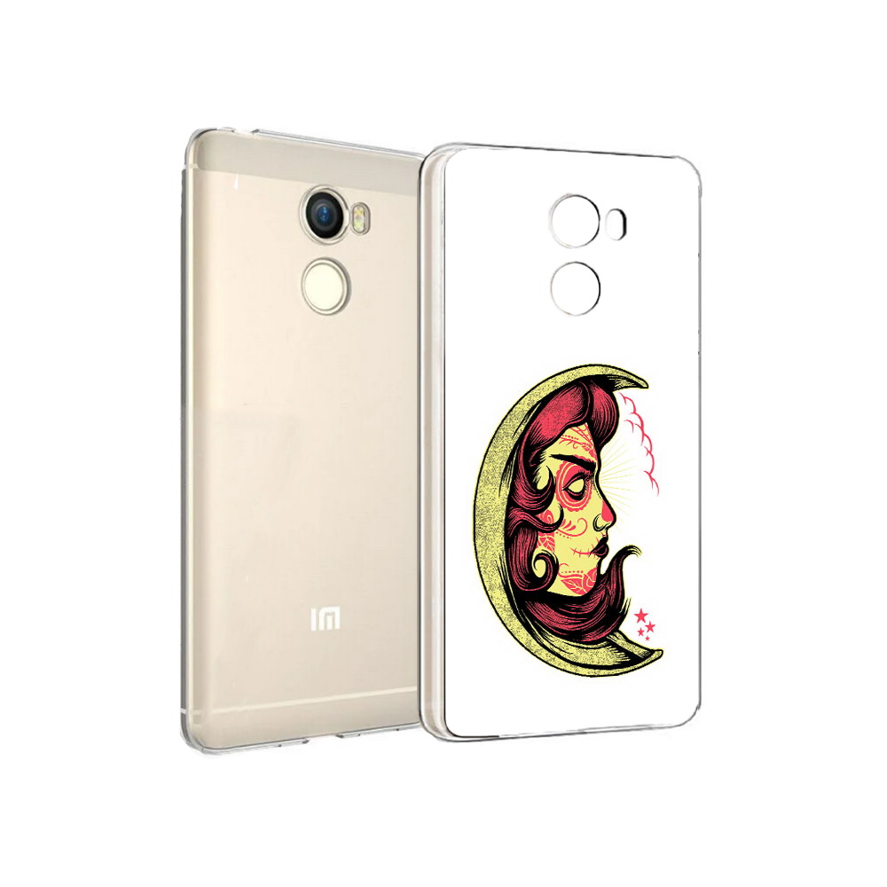 

Чехол MyPads Tocco для Xiaomi Redmi 4 желтый полумесяц с лицом девушки (PT47306.287.346), Прозрачный, Tocco