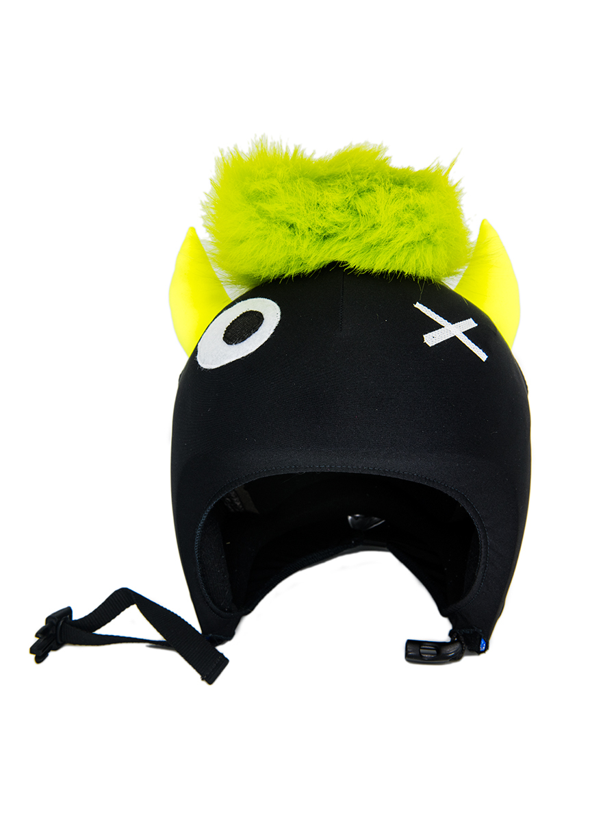 Нашлемник SHUHA горнолыжный Монстрик черно-неоновый
