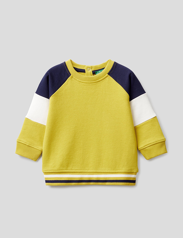 

Свитшот для мальчиков Benetton цв. желтый р.80, 21A_3J68C15DS