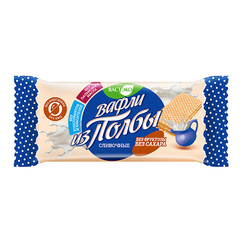 

Вафли из полбы Вастэко Сливочные, без сахара, 15 г х 5 шт, 46270945