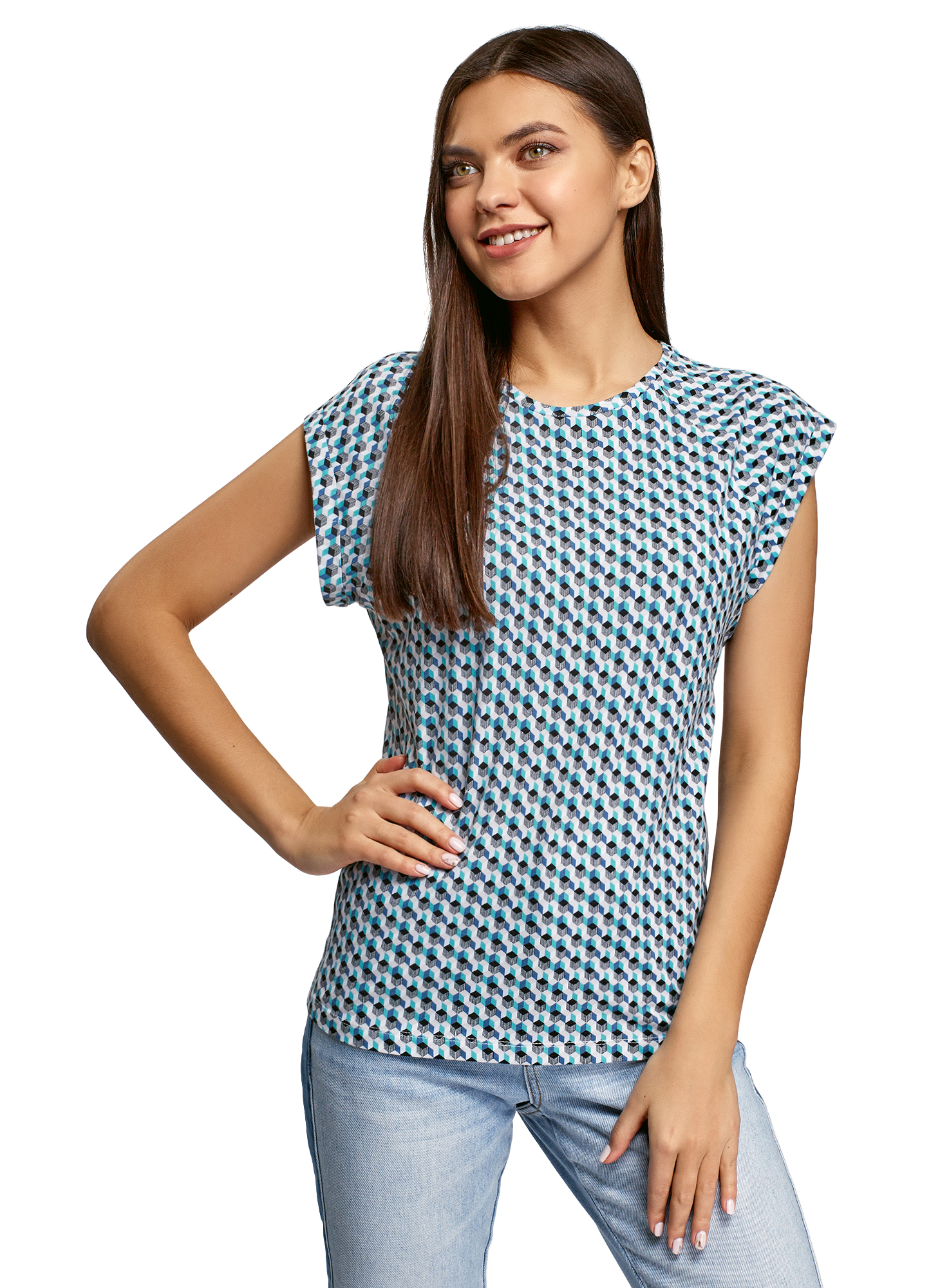 

Футболка женская oodji 14707001-24 белая XL, 14707001-24