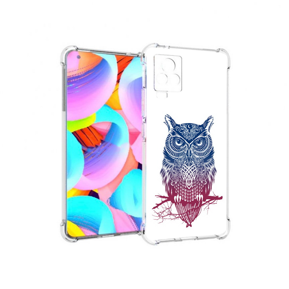 

Чехол MyPads Tocco для Vivo IQOO 7 хиппи сова, Прозрачный, Tocco