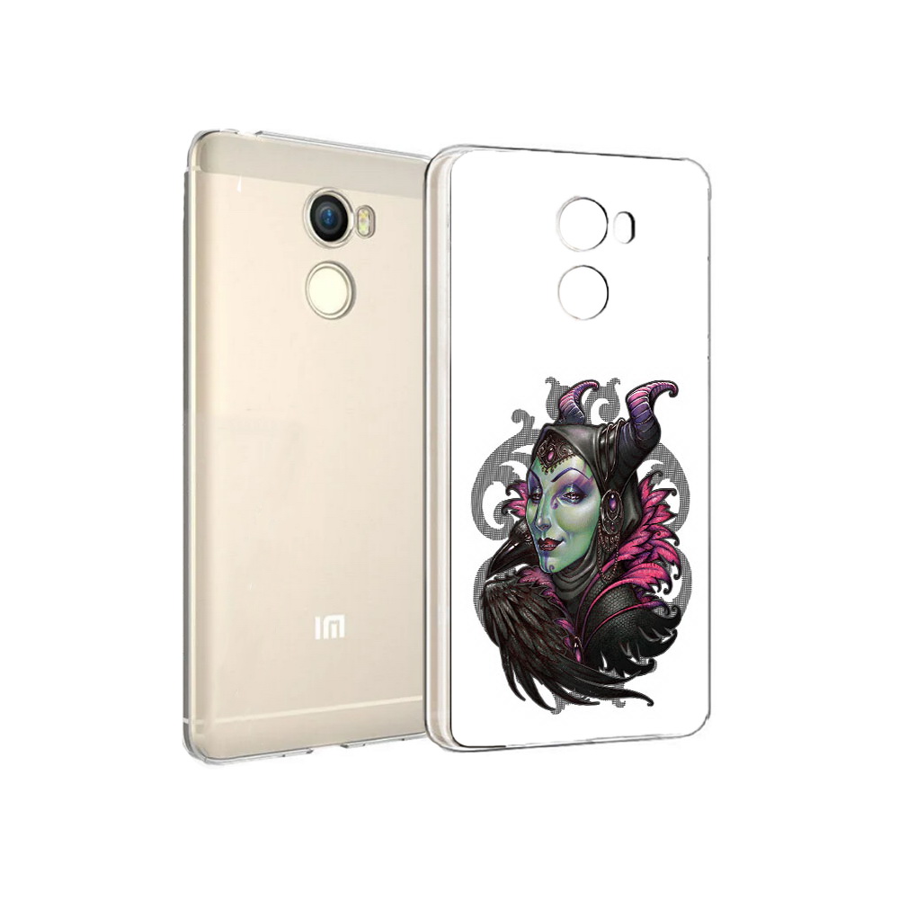 

Чехол MyPads Tocco для Xiaomi Redmi 4 зеленая девушка с вороном (PT47306.287.357), Прозрачный, Tocco