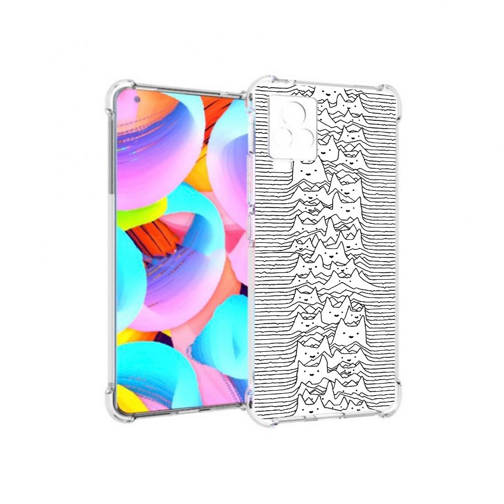 

Чехол MyPads Tocco для Vivo IQOO 7 черно белые коты 3D, Прозрачный, Tocco
