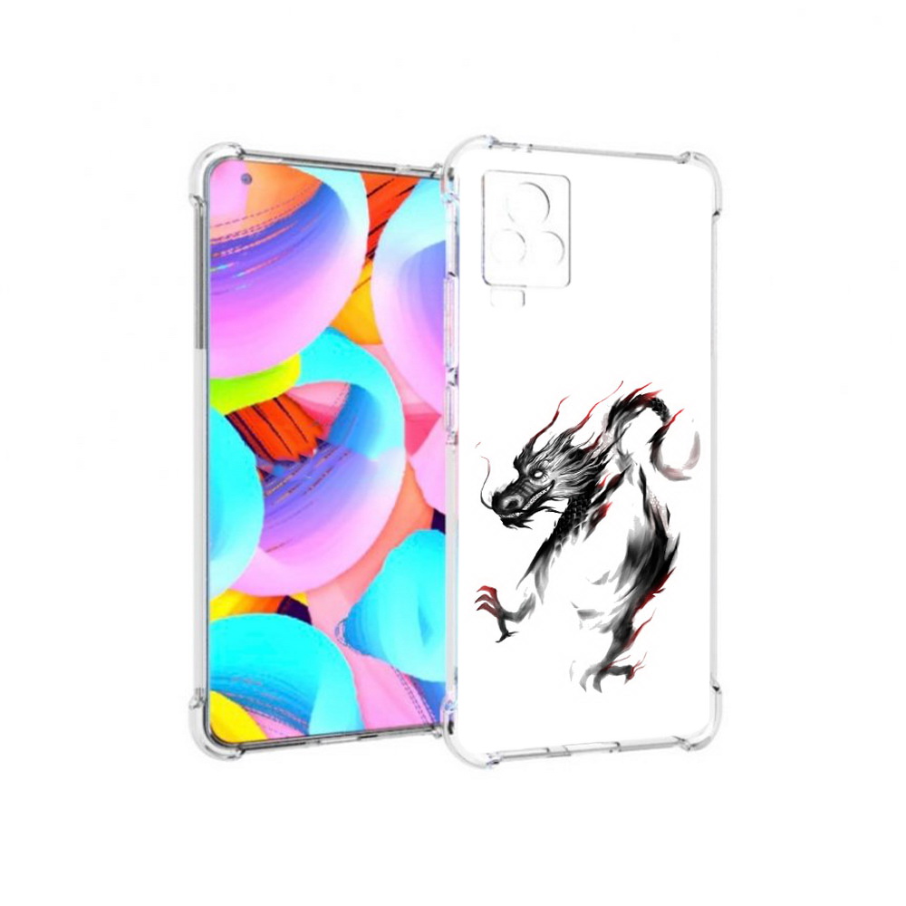 

Чехол MyPads Tocco для Vivo IQOO 7 черный дракон, Прозрачный, Tocco