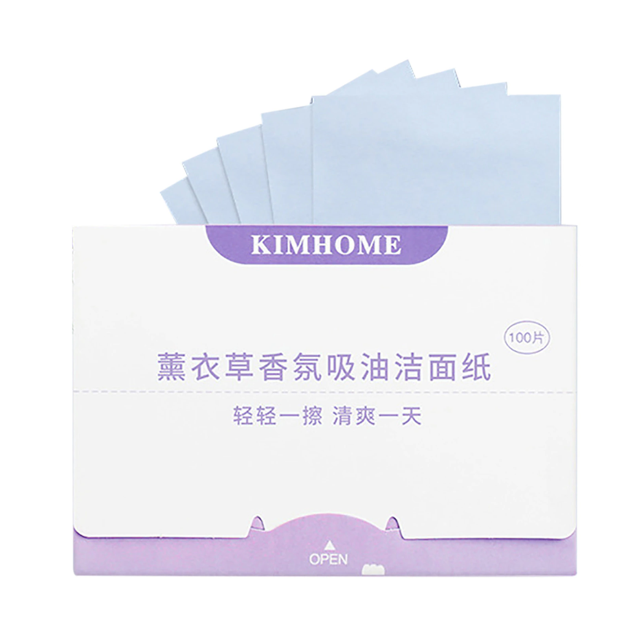 Матирующие салфетки для лица KIMHOME с лавандой 100 листов розовые матирующие салфетки для лица kimhome 100 листов