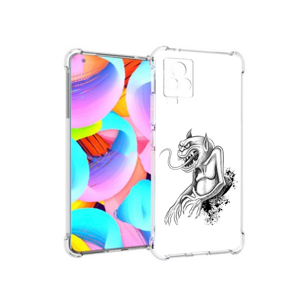 

Чехол MyPads Tocco для Vivo IQOO 7 чорт, Прозрачный, Tocco