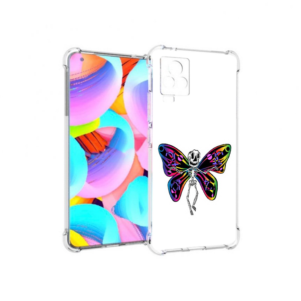 

Чехол MyPads Tocco для Vivo IQOO 7 эффект бабочки, Прозрачный, Tocco