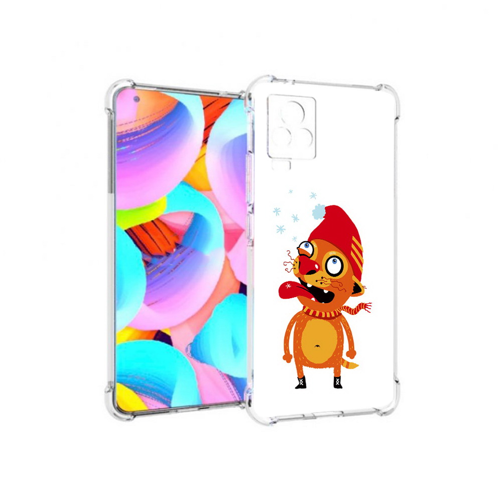 

Чехол MyPads Tocco для Vivo IQOO 7 Зимний кот, Прозрачный, Tocco