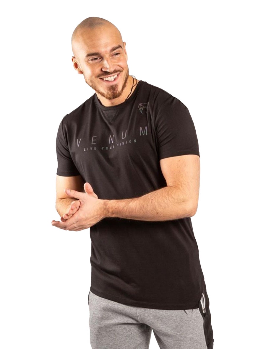 

Футболка мужская Venum LiveYourVision Black/Iridescent черная M, LiveYourVision Black/Iridescent